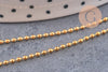 Chaine boule laiton doré lisse 1.5mm, fourniture créative,chaine boule, grossiste chaine,1.5mm,chaine dorée fine,x 5 mètres (G7981)