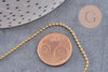 Chaine boule laiton doré lisse 1.5mm, fourniture créative,chaine boule, grossiste chaine,1.5mm,chaine dorée fine,x 5 mètres (G7981)