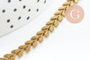 Chaine chevron laiton brut 7.5mm, x1 mètre (G9736)