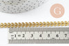 Chaine chevron laiton brut 7.5mm, x1 mètre (G9736)