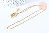 Collier chaine complète acier inoxydable 304 doré satellite 46.5cm, x1 (G6977)