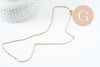Collier Chaine complète avec fermoir acier inoxydable dorée satellite 1.5mm-45cm, x1 G9674