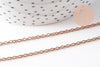 Chaine complète avec fermoir acier inoxydable or rose IP 14k forçat 1.9mm/45cm, x1 (G10612)