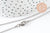 Chaine complète boule acier 304 inoxydable platine 1.5mm/46.5cm,chaine fine argentée avec fermoir création collier x1 G9591