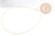 Chaine complète collier laiton doré forçat 14K 1.5mm-40cm, x1 (G10115)