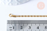 Collier Chaine complète maille myriade acier inoxydable 304 doré 44.5cm-2mm, x1 (G6976)