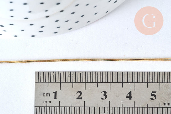 Chaine complète serpent acier inoxydable 304 doré PVD 0.9 m/ 45cm, x1 (G6882)