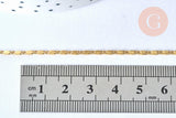 Collier Chaine dorée fantaisie 14K, fourniture créative, chaine dorée, chaine collier, chaine complète,1.5 mm, 44.5cm, x1 (G0918)