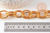 Chaine double maille rollo aluminium doré texturé 22mm, x1 mètre (G10591)