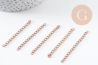 Chaine extension acier 304 inoxydable or rose IP 45-50mm, x5 (G10891)