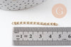 Chaine extension acier doré 304 inoxydable doré IP 45-52mm, x5 (G10908)