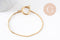 Chaine extension acier doré fermoir bouée 170mm, x1 (G1182)