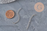 Cadena extensora acero inoxidable platino 47-53mm, x5 (G11186)