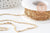 Chaine fantaisie acier 304 inoxydable doré IP fantaisie texturée 4.5mm, x1 mètre (G0490)