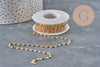 Cadena de fantasía texturizada de acero inoxidable 304 IP dorado de 4mm, x1 metro (G11235)