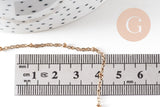 Collier Chaine fine dorée satellite 16K,chaine plaquée or 1 micron, chaine collier chaine complète,chaine dorée,1.5 mm, 40cm, x1 G0633