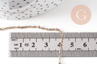 Collier Chaine fine dorée satellite 16K,chaine plaquée or 1 micron, chaine collier chaine complète,chaine dorée,1.5 mm, 40cm, x1 G0633
