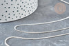 Chaine fine maille plate laiton argenté 1mm, x5 mètres (G2372)