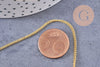 Chaine fine maille plate laiton doré 2mm, chaîne dorée, x1 bobine 92 mètres (G1768)