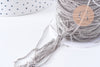 Chaine fine maille plate laiton platine 1mm, x5M (G0859)