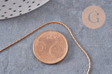 Chaine fine serpent laiton brut, chaine boule,sans nickel,grossiste,0.7mm, x5 / x10 / x15 mètres (G2404)