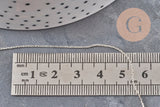 Chaine fine serpent laiton platine 0.9mm, x5 mètres (G0695)