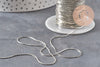 Chaine fine serpent laiton platine 0.9mm, x5 mètres (G0695)