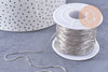 Chaine fine serpentine laiton platine 0.9 mm, x5 metres (G1409)