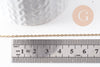 Chaine forçat acier 304 inoxydable doré IP 18k 2mm, x1 mètre (G10524)