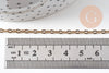 Chaine forçat acier 304 inoxydable dorée IP 14K 1.1mm, x1 mètre (G6073)