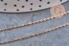 Chaine forçat acier 304 inoxydable or rose IP 1.5mm, x1 mètre (G10879)