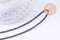 Chaine forçat fer noir intense 3.7mm, x1 mètre (G10743)