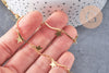 Chaine laiton doré 18 carats étoiles, chaine dorée fantaisie 16mm, x1 mètre (G4169)