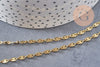 Chaine maille grain de café laiton doré 7x4mm, x1 mètre (G5500)