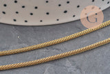 304 stainless steel golden lantern chain 2mm, x1 meter (G11333)