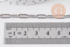 Chaine maille rectangle acier inoxydable platine 9.7mm, x1 mètre (G10679)
