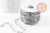 Chaine maille rectangle acier inoxydable platine 9.7mm, x1 mètre (G10679)