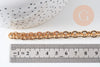 Chaine maille rollo aluminium doré 8mm, x1 mètre (G10595)