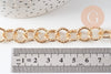 Chaine maille rollo aluminium doré texturé 11.5mm, x1 mètre (G10592)