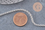Chaine maille rolo acier 304 inoxydable argenté 3mm, x1 mètre (G10866)