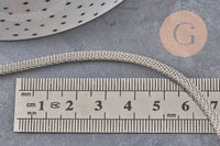 Chaine mesh serpent fer platine 4mm, x1 metre (G2320)