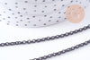 Chaine rollo fer noir intense 2.7mm, x1 mètre (G10631)