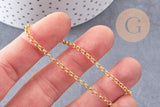 Chaine rolo fer doré 2.7 mm, x 5 mètres (G0264)