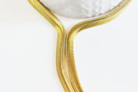 Chaine serpent laiton doré 16K 1 micron, une magnifique chaine création bijoux sans nickel, 6mm, x 50Centimètres G4282