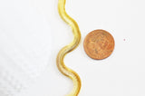 Chaine serpent laiton doré 16K 1 micron, une magnifique chaine création bijoux sans nickel, 6mm, x 50Centimètres G4282