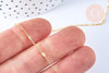 Chaine soudée losange laiton doré 18K- 1,5mm, x1 mètre (G6934)