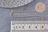 Chaine très fine Dorée rollo cuivre doré 16K 0.8mm, x1 Mètre (G1364)