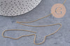 Chaine très fine Dorée rollo cuivre doré 16K 0.8mm, x1 Mètre (G1364)