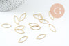 Charms marquise laiton brut 20x8mm, pendentif géométrique création bijoux, x50 (G0017)