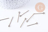Clou tige tête boucle fer bronze 24mm, x10Gr (G10660)
